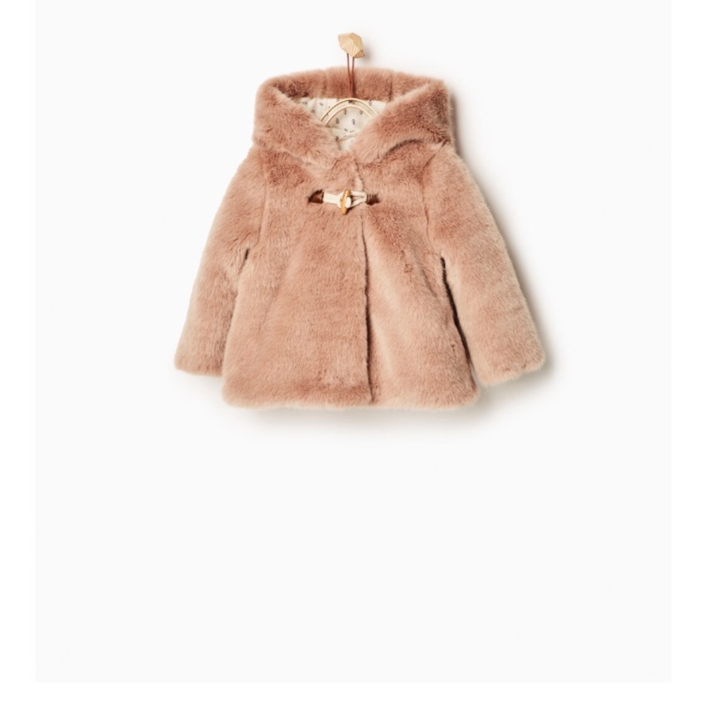 Zara faux fur toddler coat